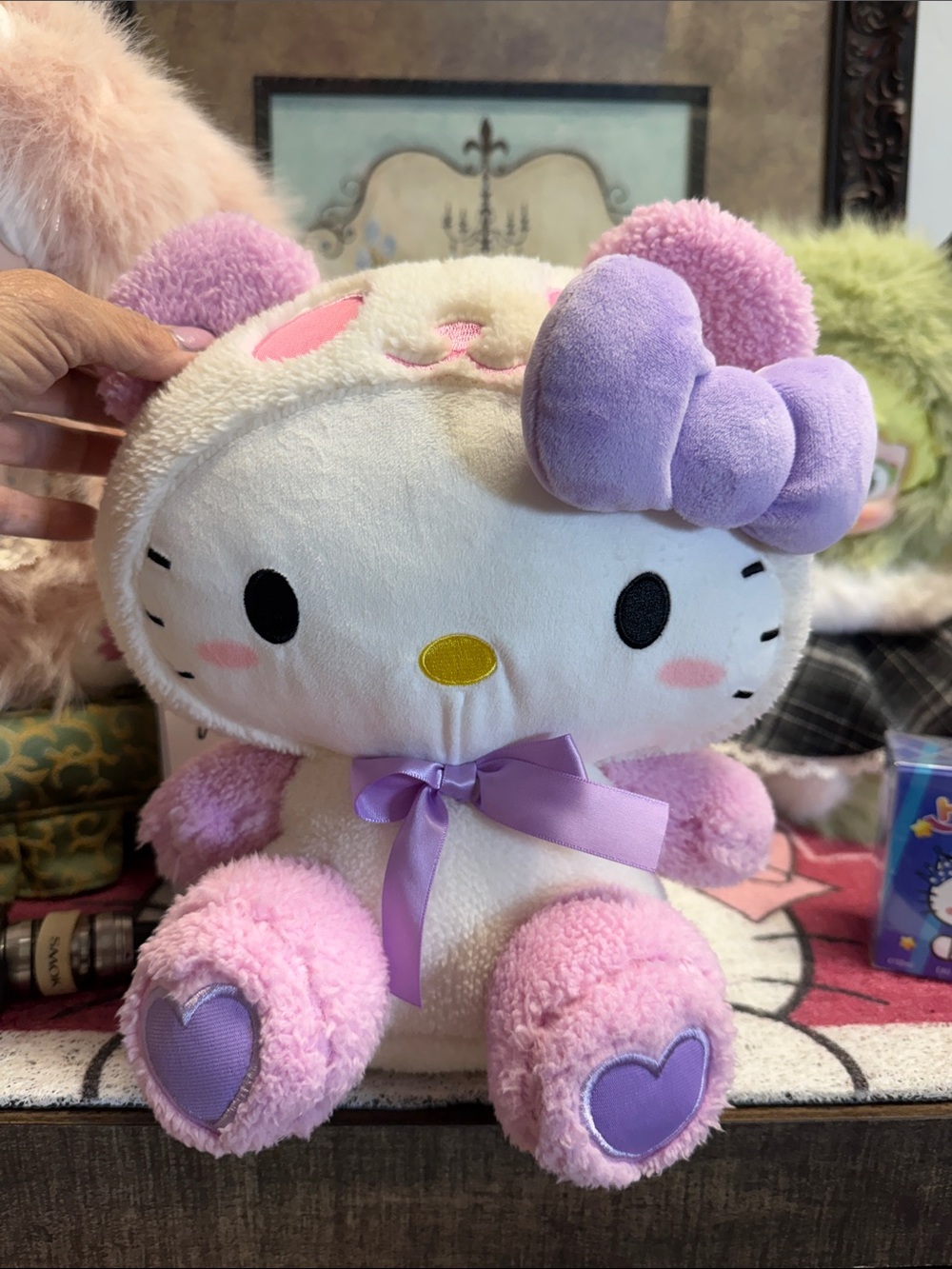 Sanrio Hello Kitty Purple Panda Costume Plush
